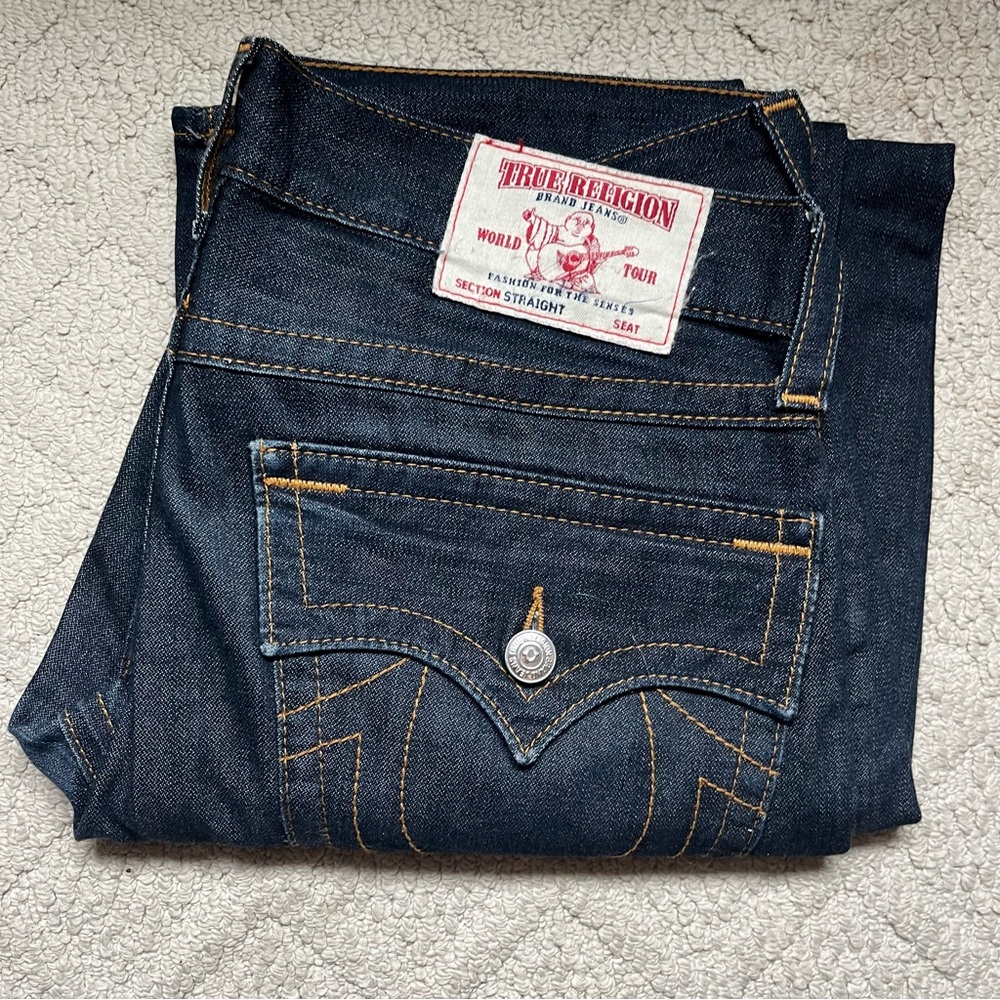 True Religion Dark Blue Straight Jeans